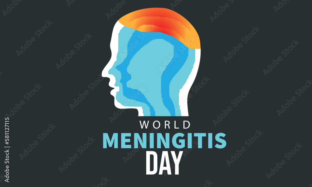 World Meningitis Day. Template for background, banner, card, poster