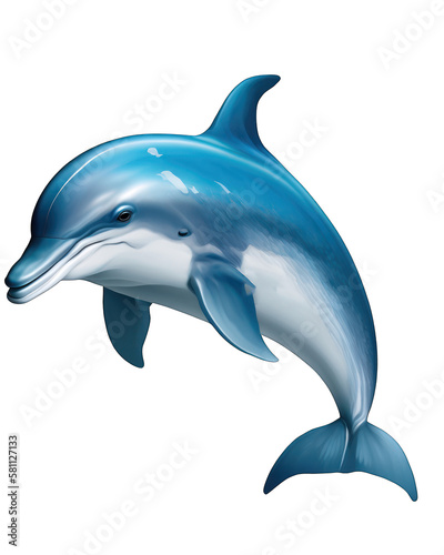 Dolphin Illustration With Transparent Background. Generative Ai.