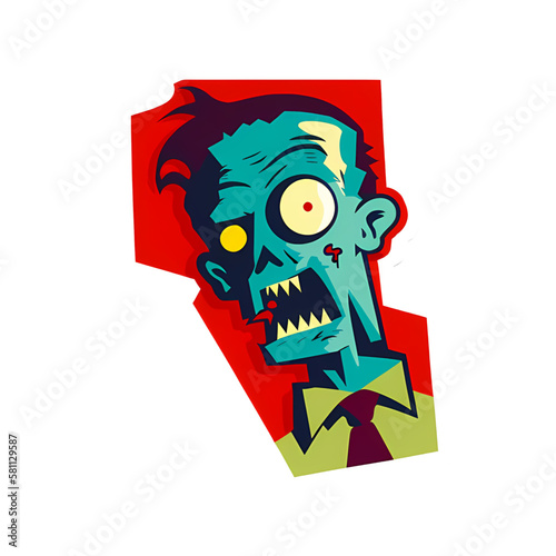 corporate zombie monster face