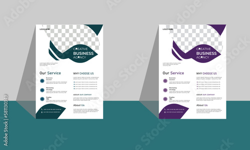 modern creative colorful business flyer template design.