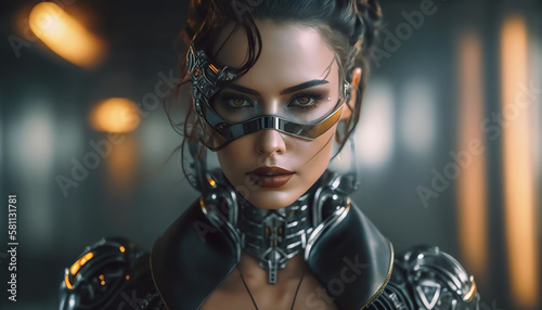 Stylish fashion portrait of a Cyberdyne Systems