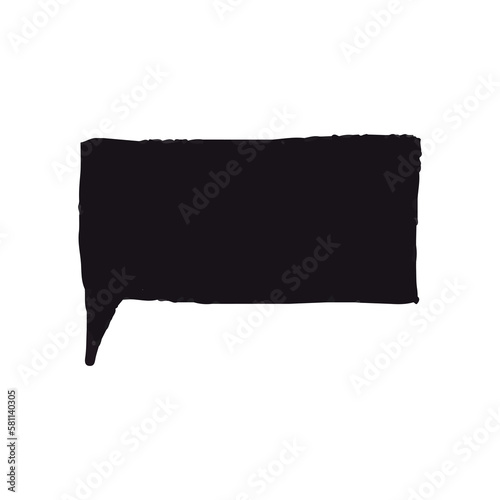 Black grunge stroke brush , banner, label, for your design, PNG.