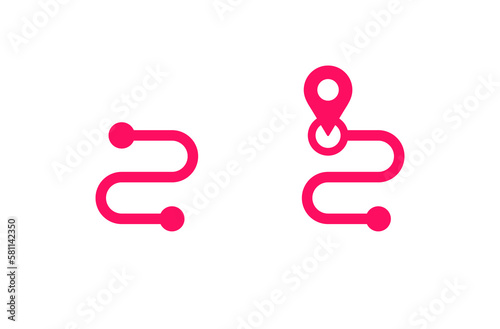 Pin. Location icon. Point sign. Pin icon vector. Pointer. Marker icon. Map pointer. Gps navigation. Road map. Position indicator. Ui elements. Route travel. Navigation button. Map icon. Delivery sign