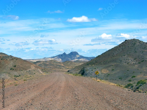 carretera, desértico, cerros