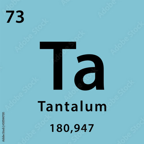 Tantalum element periodic table icon vector logo design template
