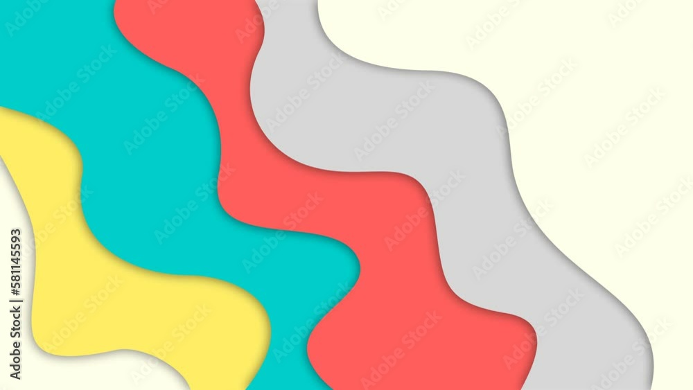 Seamless colors background animation in 4k resolution. Yellow, blue, red, and grey background swaying like waves Seamless colors background animation in 4k resolution. Yellow, blue, red, and grey background swaying like waves