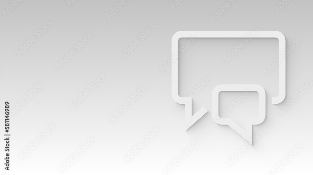 Comments Discussion Icon Modern Clean Presentation Background with Soft Shadow and Copy Space Comments Discussion Icon Modern Clean Presentation Background with Soft Shadow and Copy Space