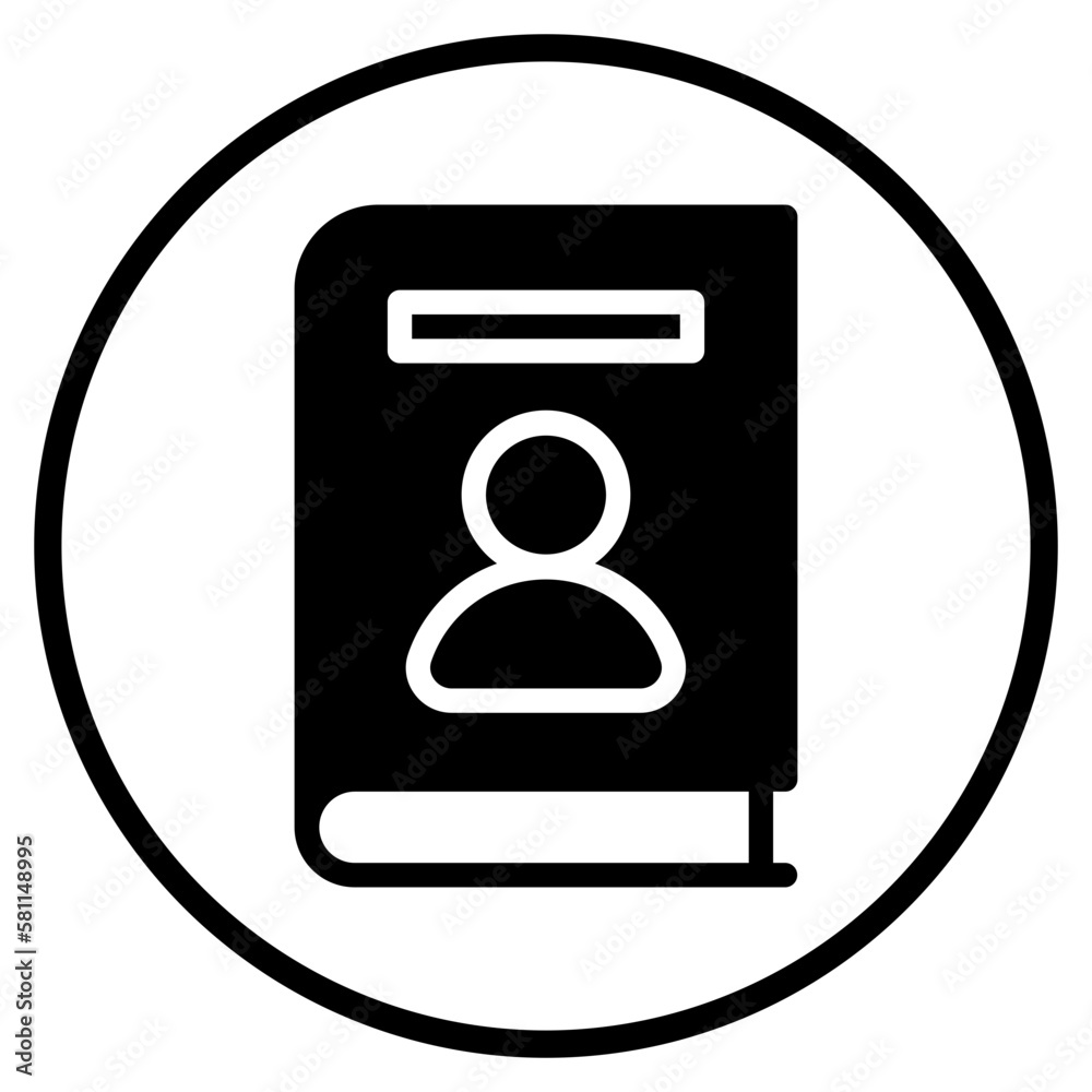 phone book glyph icon phone book glyph icon