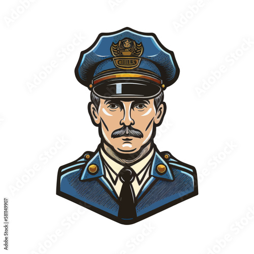 Policeman, Police, Cop , Constable Logo and Icon in Vector Style