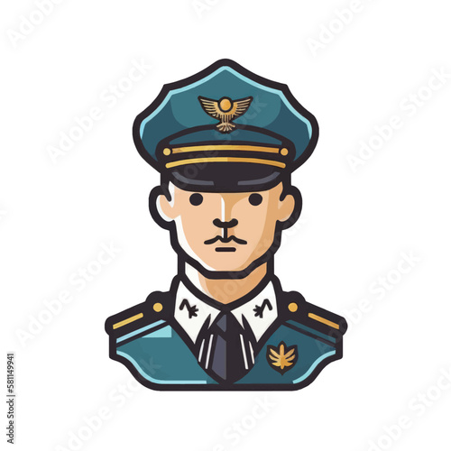 Policeman, Police, Cop , Constable Logo and Icon in Vector Style