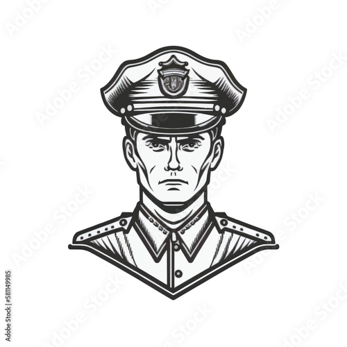 Policeman, Police, Cop , Constable Logo and Icon in Vector Style