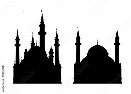 Silhouette of the mosque