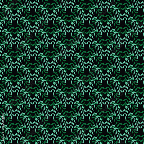 Vector abstract green leaves seamless pattern background design 