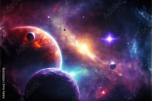 explore beauty of universe night sky a cosmic display generative ai