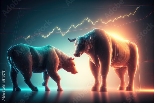 bullish and bearish strategy for stock marketing or financial investment generative ai