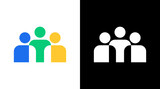 family people community colorful logo icon design