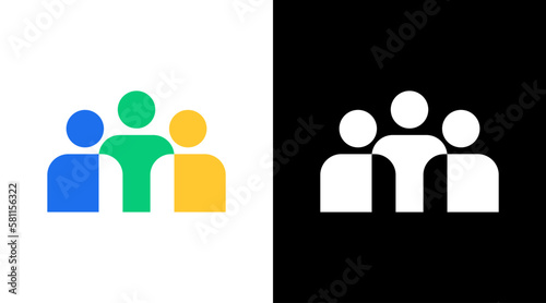 family people community colorful logo icon design