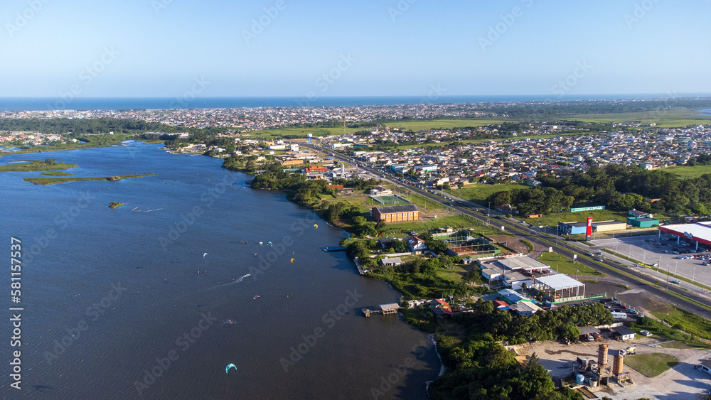 aerial view of beach state country