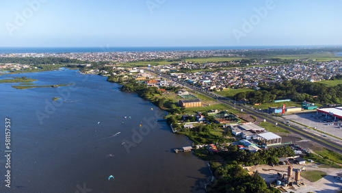 Obraz na płótnie aerial view of beach state country w salonie