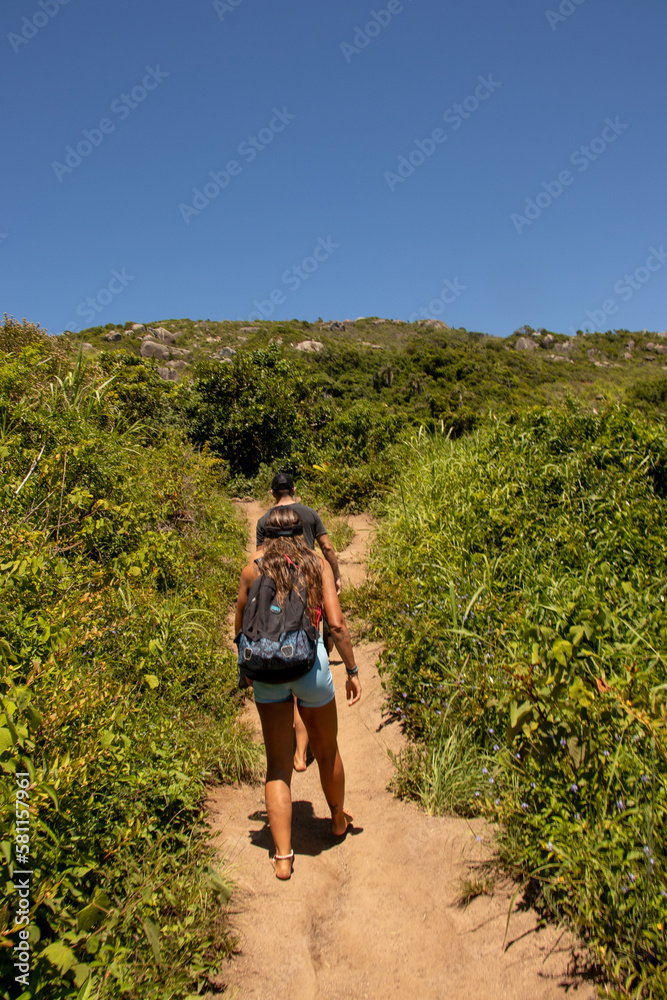 hiking in one of the hardest hill in brazil