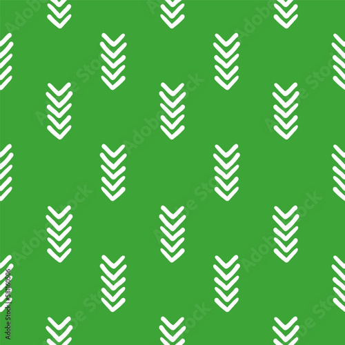 Green seamless pattern with white arrows