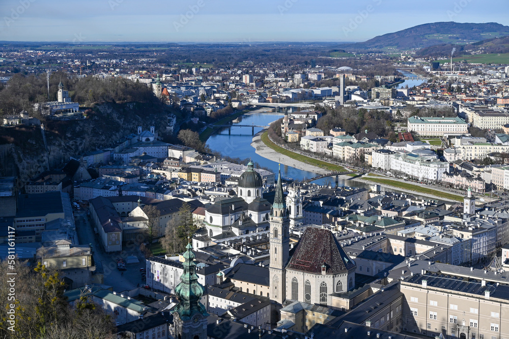 Salzburg, Blick von der Festung Hohensalzburg