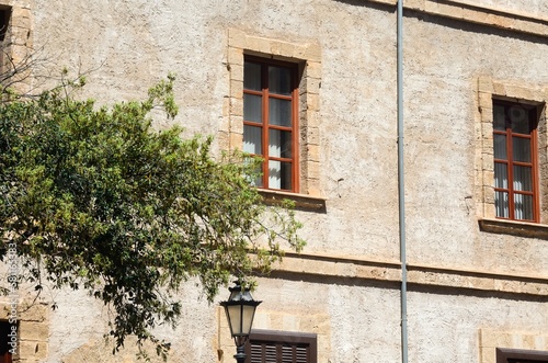 Fachadas del casco antiguo de Palma de Mallorca cerca de la Catedral