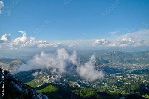 landscape with clouds Lovcen