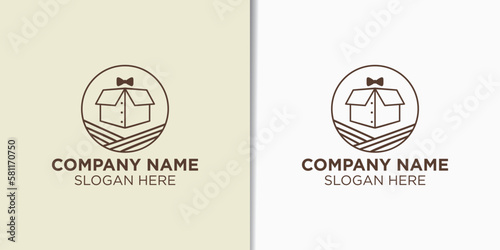 package courier logo design vector, business logo template