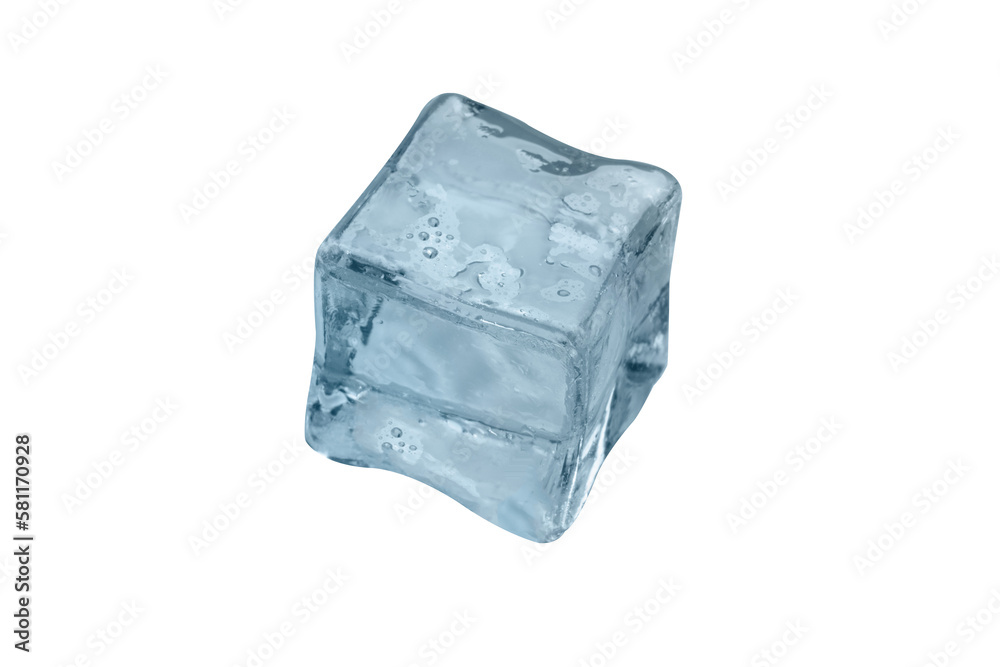 Ice cube isolated on transparent background