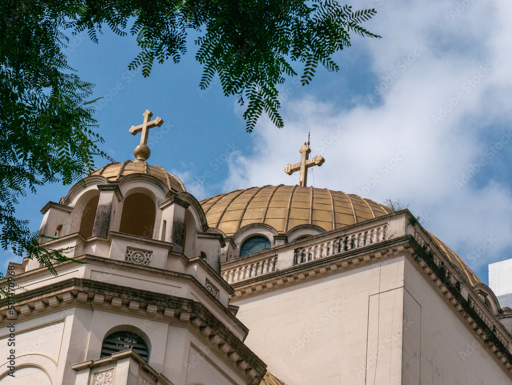 Dôme de la Cathédrale métropolitaine orthodoxe de São Paulo Stock Photo
