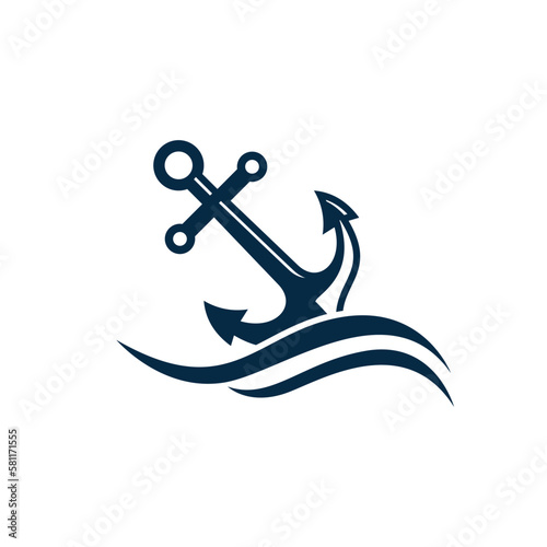 anchor logo template design