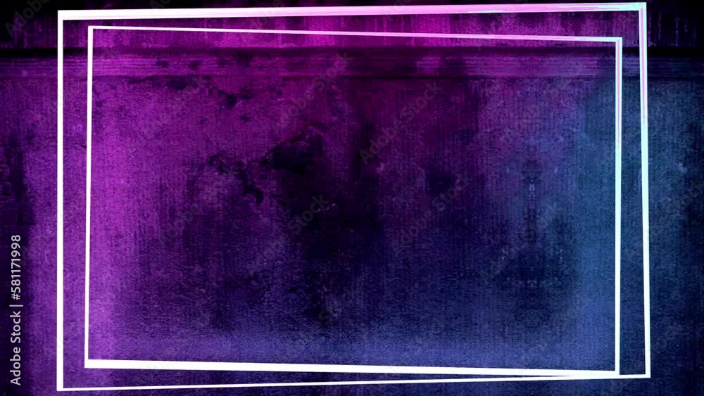 Vibrante fondo de luces brillantes de colores. Luces de neón y muro de hormigón en un espacio interior oscuro.