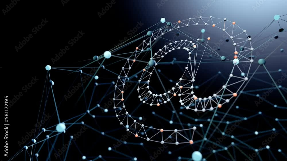 Ciberespacio y fondo tecnológico. Tecnología de la comunicación para los negocios en Internet. Red global y telecomunicaciones. Signo de arroba.