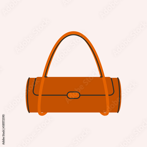 Women bag. Fashion flat handbag, classic leather purse, cartoon stylish female tote accessories. Vector illustration