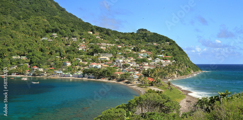 Scotts head fishing village in Dominica, Caribbean Islands
