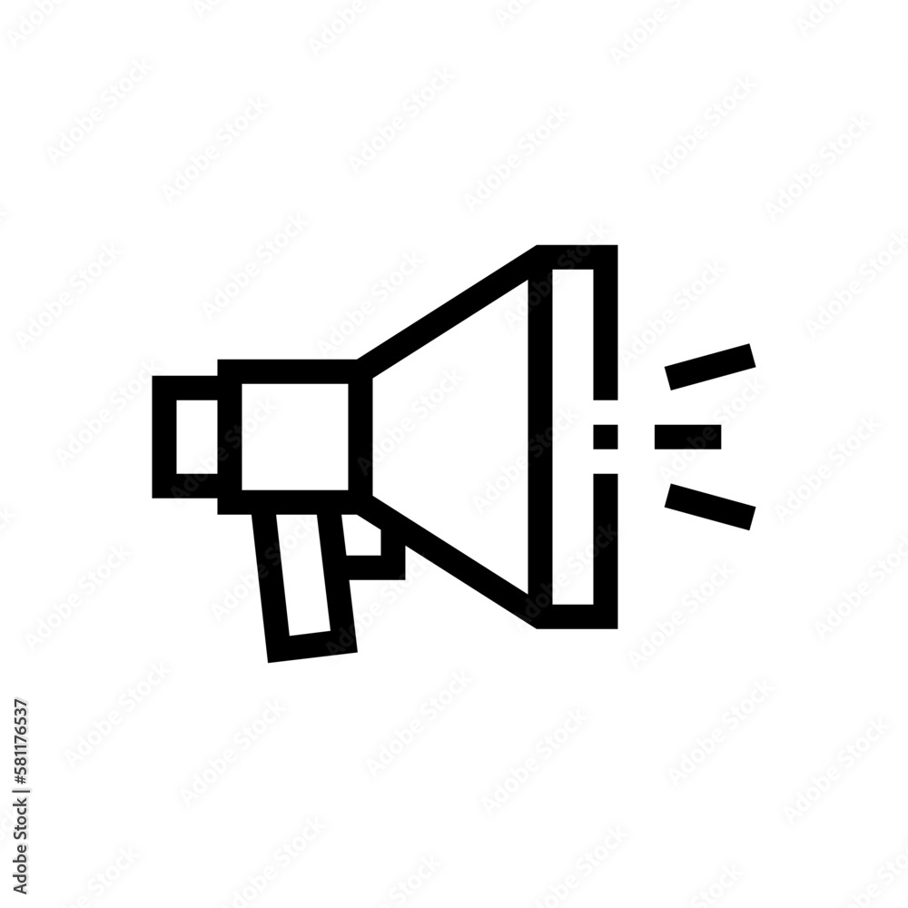 Bullhorn line icon Bullhorn line icon