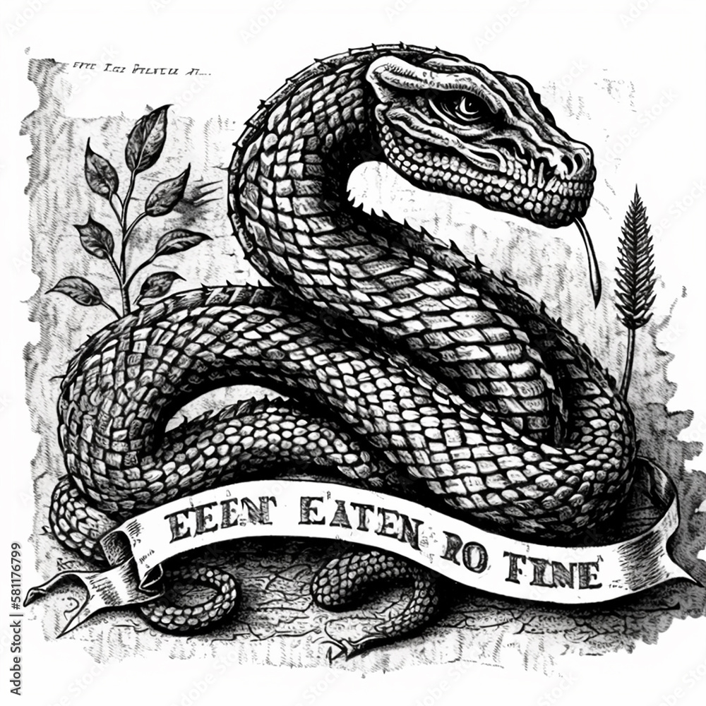 Obraz premium snake head tattoo