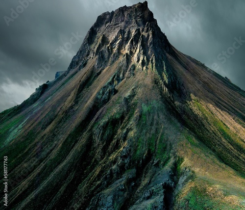 High angle of the highlands of iceland