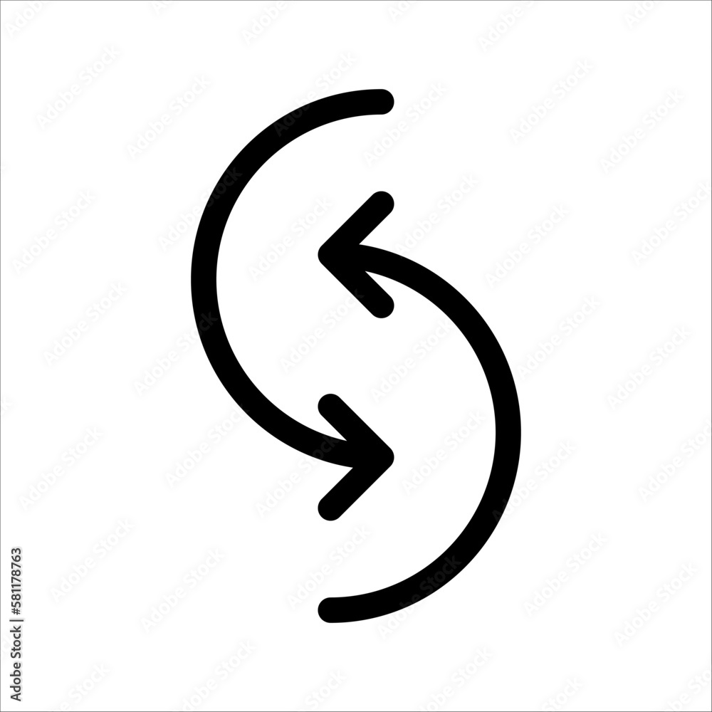 Transfer arrow line icon. linear style sign for mobile concept and web design. Right arrow left simple line vector icon. Symbol, logo illustration. Transfer arrow line icon. linear style sign for mobile concept and web design. Right arrow left simple line vector icon. Symbol, logo illustration.