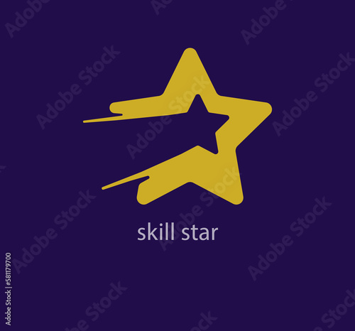 Skill star logo. Star vector logo design branding corporate identity. Simple modern star vector .Elegant  luxury  premium vector