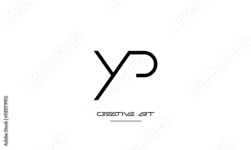 YP, PY, Y, P abstract letters logo monogram