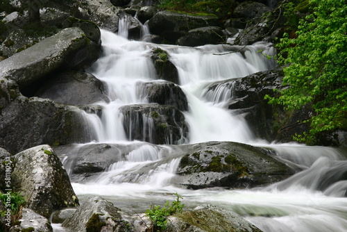 waterfall in the mountains