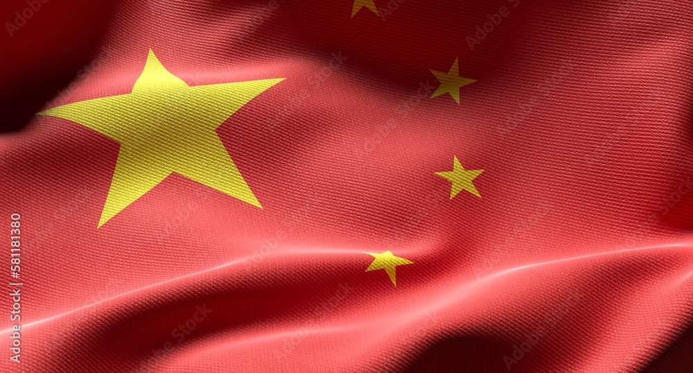 China Trade War Invasion Semiconductor War Conflict Flag China Trade War Invasion Semiconductor War Conflict Flag
