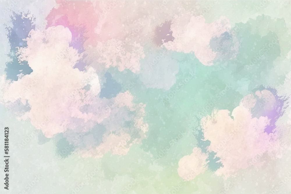 Abstract watercolor background, soft pastel colors, generative AI digital illustration