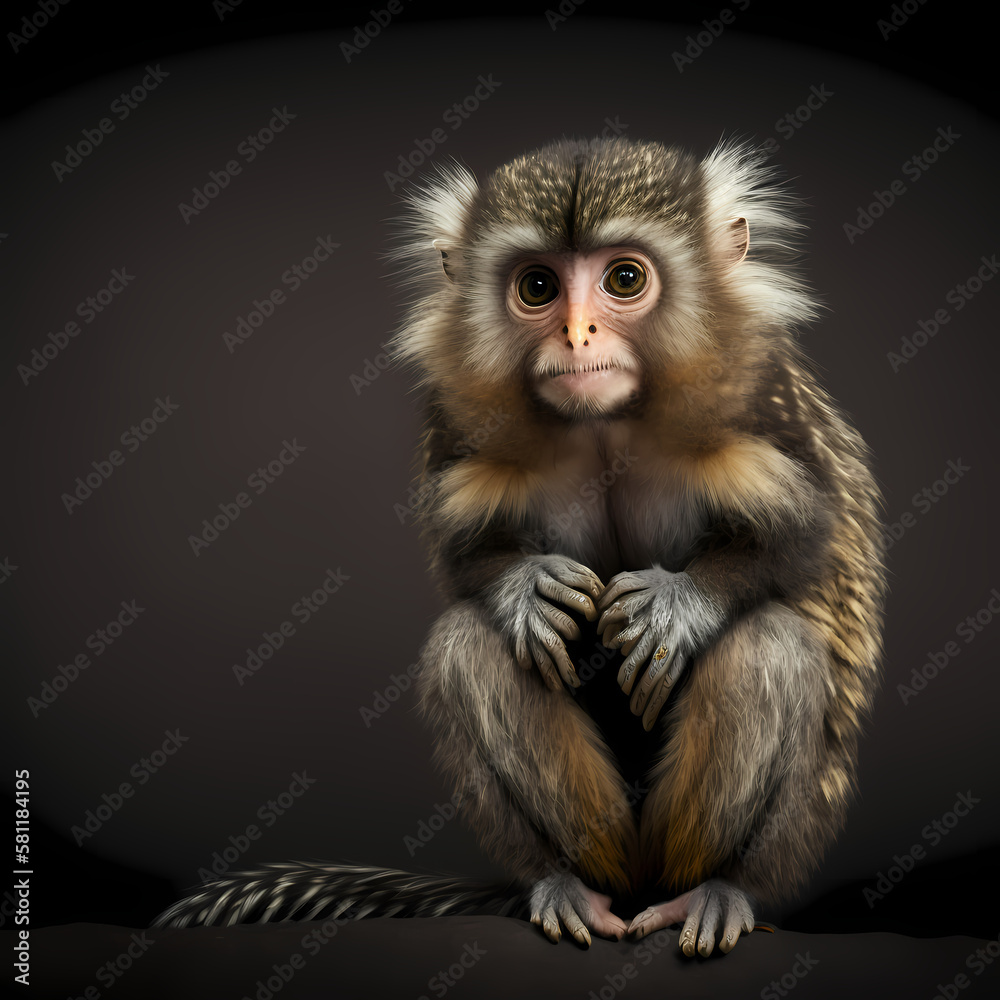Marmoset Monkey. Generative AI Marmoset Monkey. Generative AI