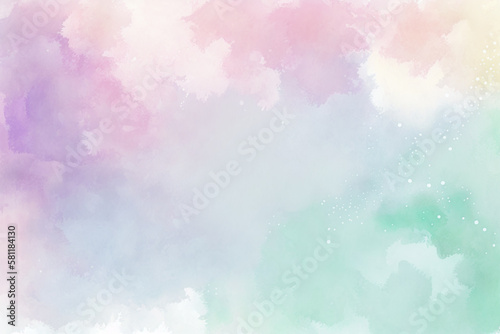 Abstract watercolor background  soft pastel colors  generative AI digital illustration