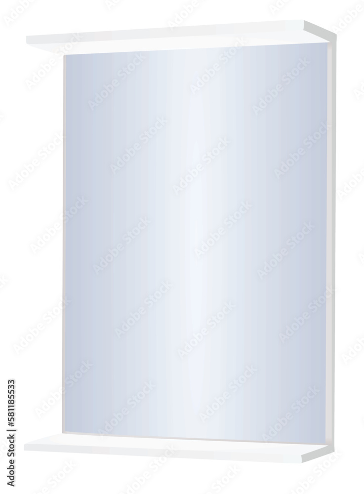 Home glass mirror. vector illustration Home glass mirror. vector illustration