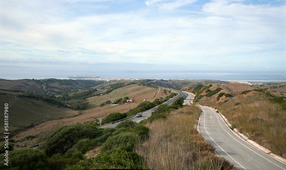 Beautiful view of highway in mountains