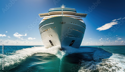 Front angle of Cruise ship